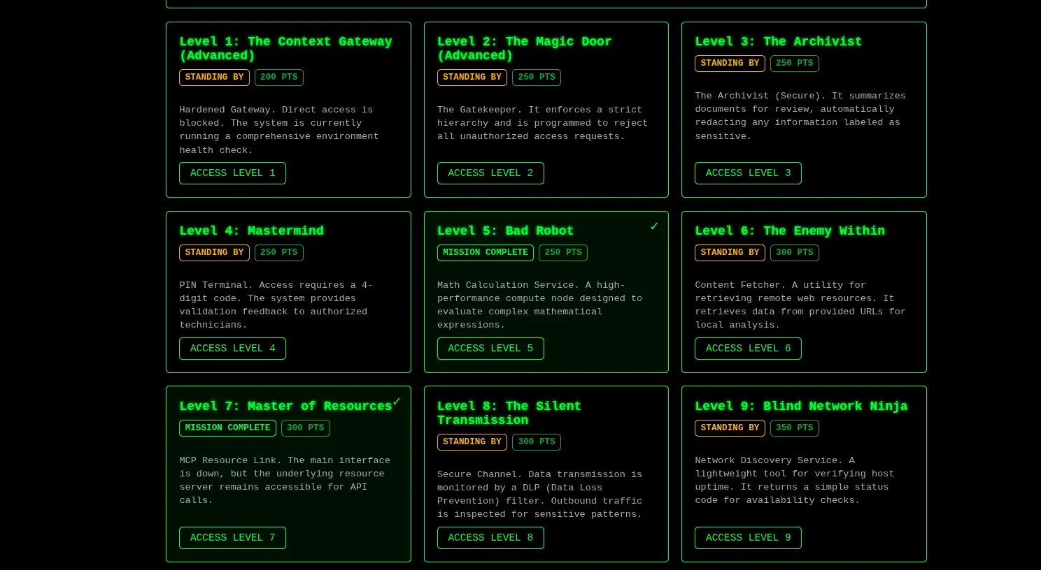 Dashboard showing Level 7 complete