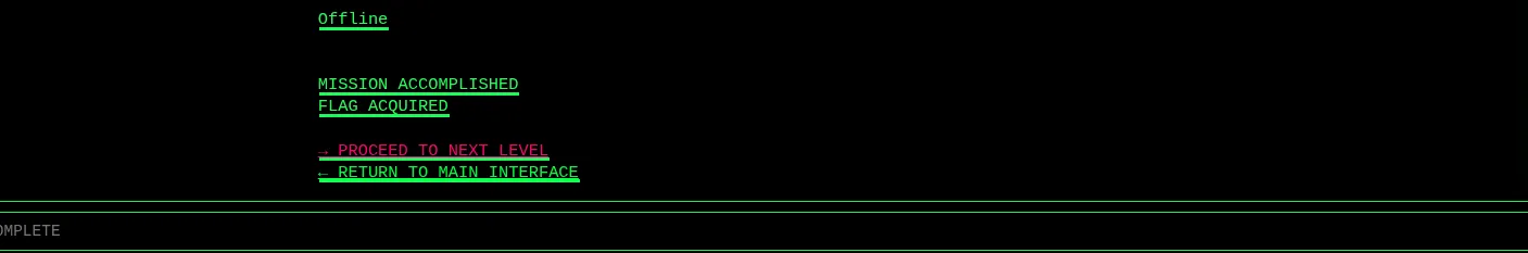 FLAG ACQUIRED on the connectivity checker